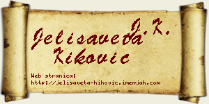 Jelisaveta Kiković vizit kartica